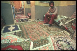 Antique Silk Persian Carpets in Iran