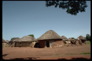 Typical rural family compound in Tamale, Ghana